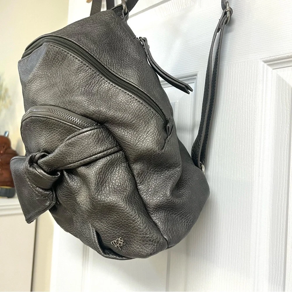 MAC+JAC Silver bowl Medium Backpack preppy academic